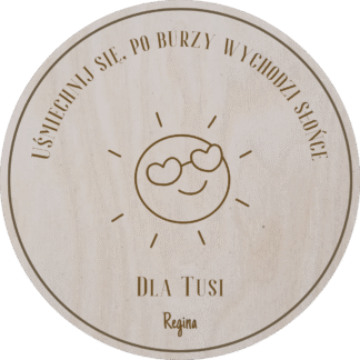 Podkładka pod kubek - motyw słońce - personalizacja