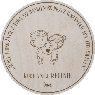 Podkładka pod kubek - motyw zakochani - personalizacja