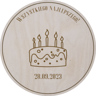 Podkładka pod kubek - tort - personalizacja