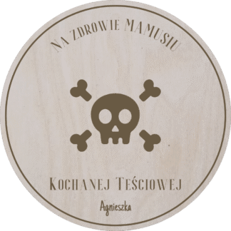 Podkładka pod kubek - motyw czaszki - personalizacja