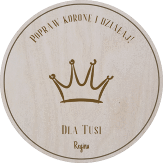Podkładka pod kubek - motyw korona - personalizacja