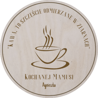 Podkładka pod kubek - motyw filiżanka 1 - personalizacja