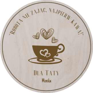 Podkładka pod kubek - motyw filiżanka 2 - personalizacja