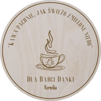 Podkładka pod kubek - motyw filiżanka 3 - personalizacja