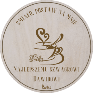 Podkładka pod kubek - motyw filiżanka 5 - personalizacja