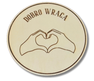 drewniana podkładka pod kubek - dobro wraca