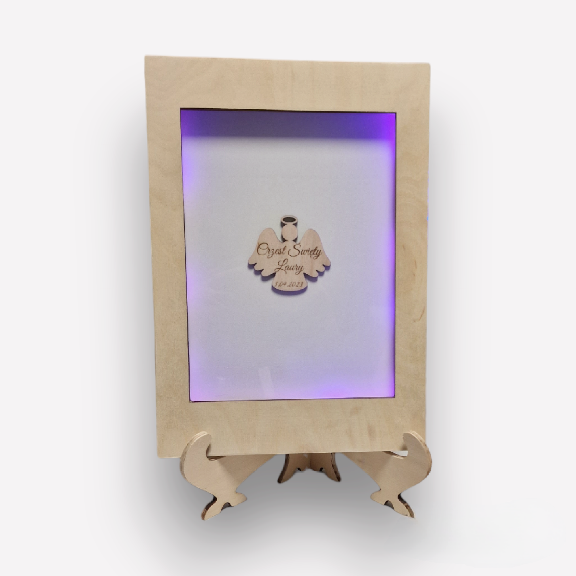 podświetlana ramka - księga gości CHRZEST