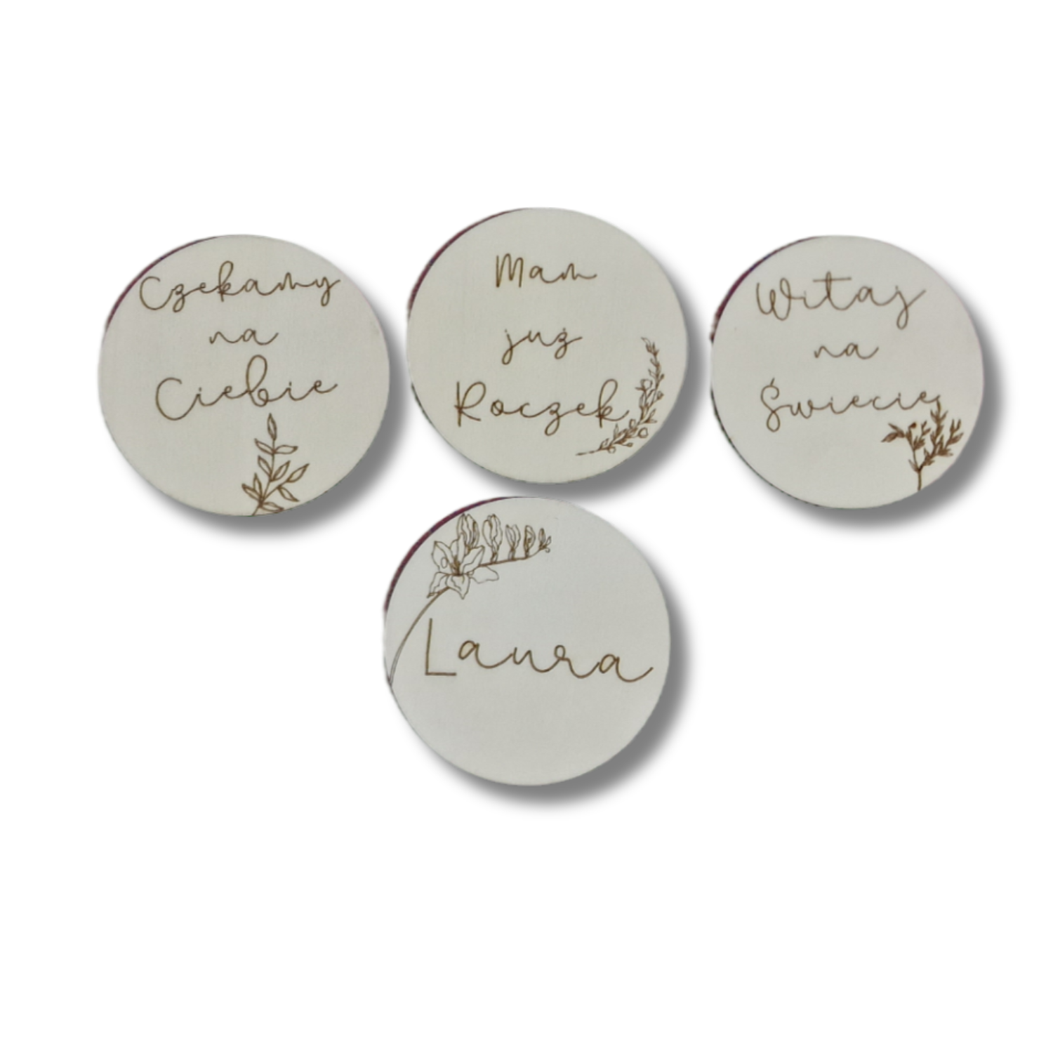 Drewniane tabliczki z miesiącami do zdjęć dziecka - obrazek 5