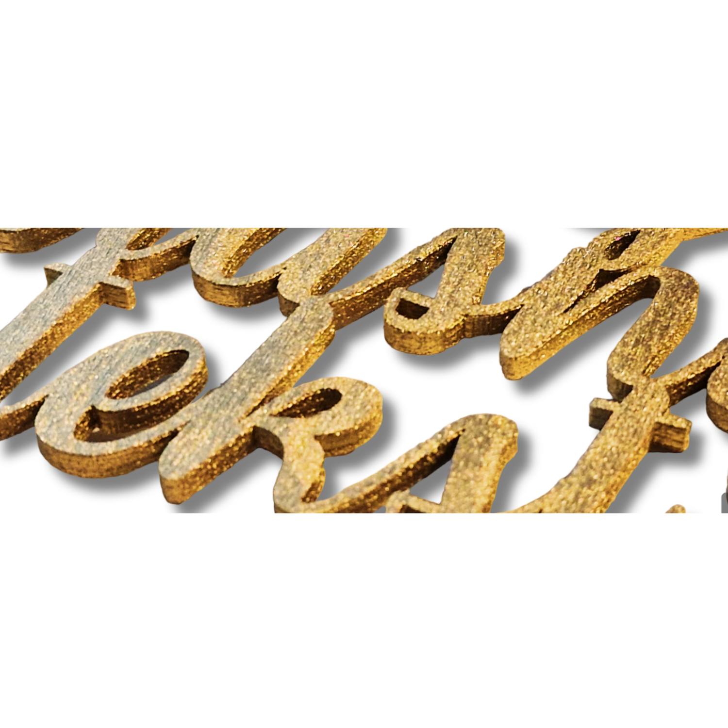 Topper złoty 28cm personalizacja własny tekst - obrazek 4