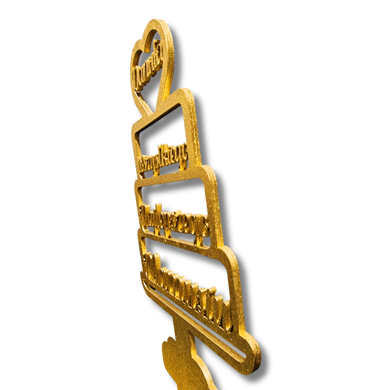 Statuetka "Wszystkiego najlepszego, Mamusiu" z Personalizacją - złota - obrazek 7