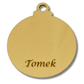 personalizowana bombka drewniana - pusta