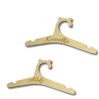 zestaw 2 wieszaków personalizowanych
