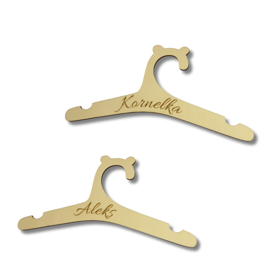 zestaw 2 wieszaków personalizowanych