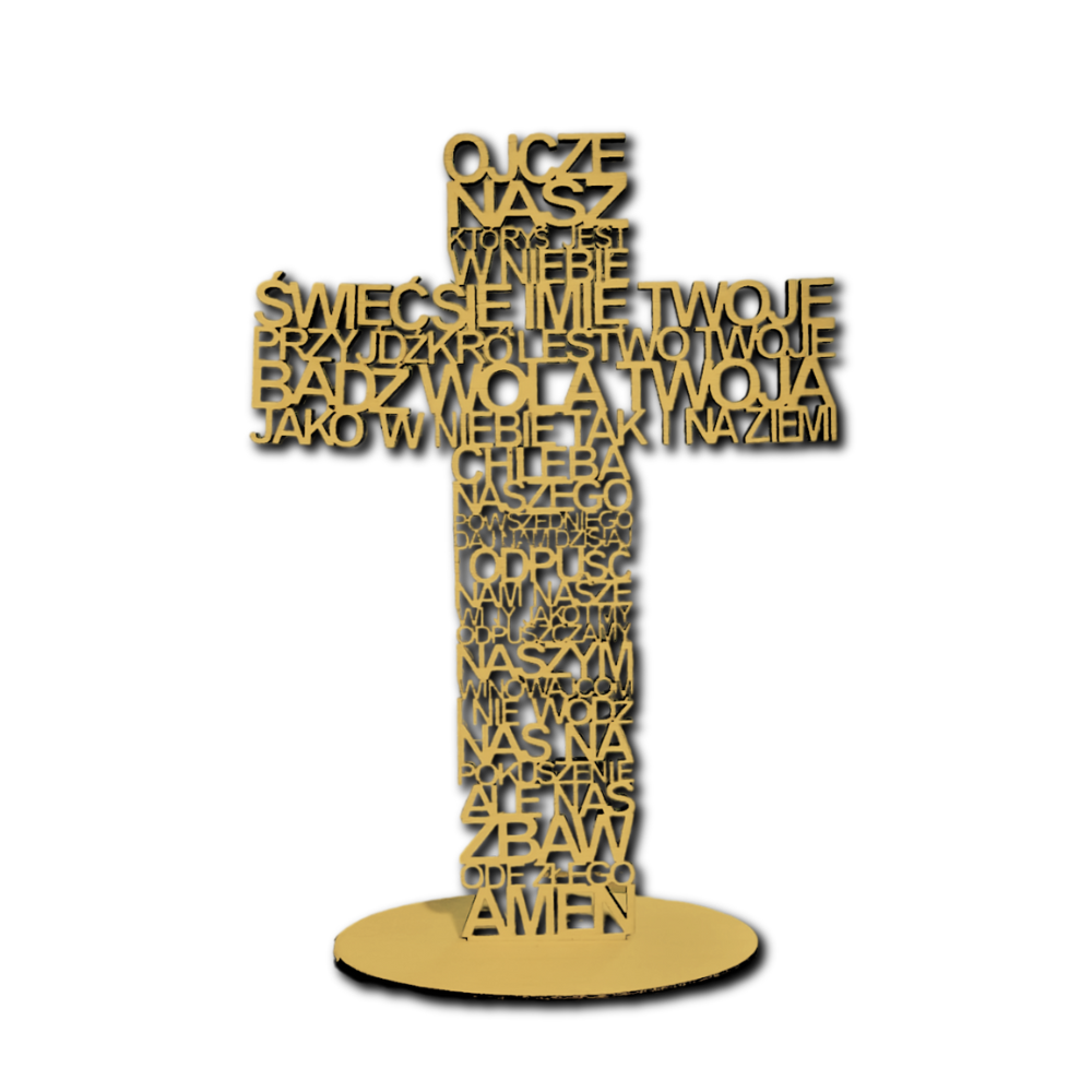 Krzyż "Ojcze Nasz" na podstawie - obrazek 3