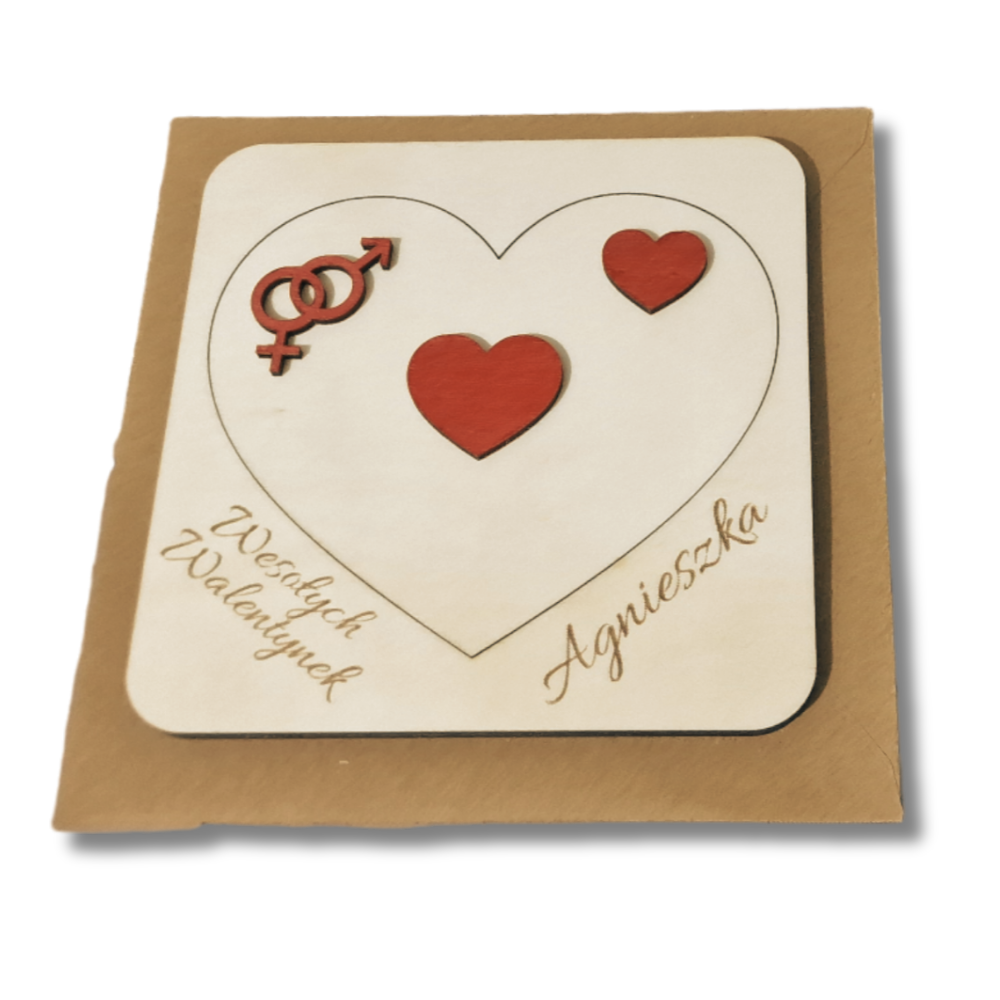 Kartka personalizowana z życzeniami - Dzień Kobiet, Urodziny, Walentynki - obrazek 3