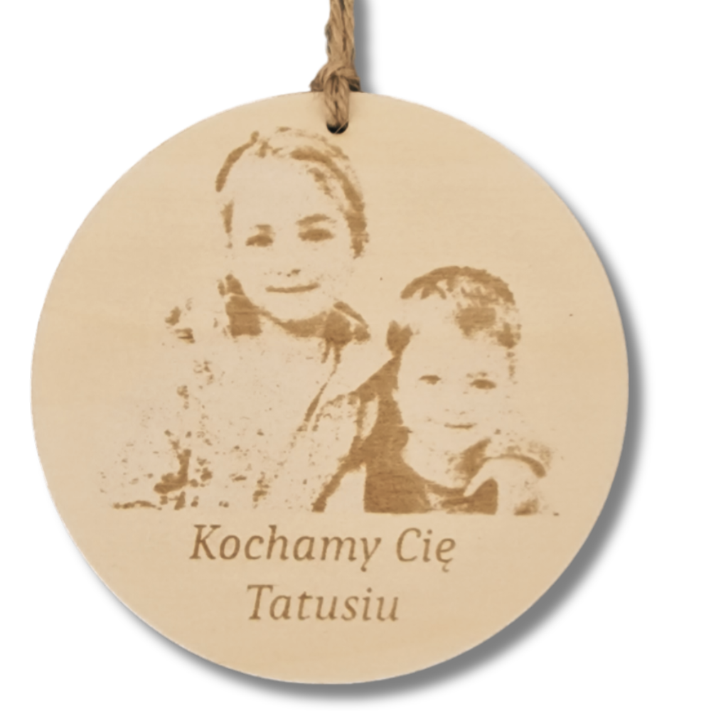 zawieszka okrągła ze zdjęciem