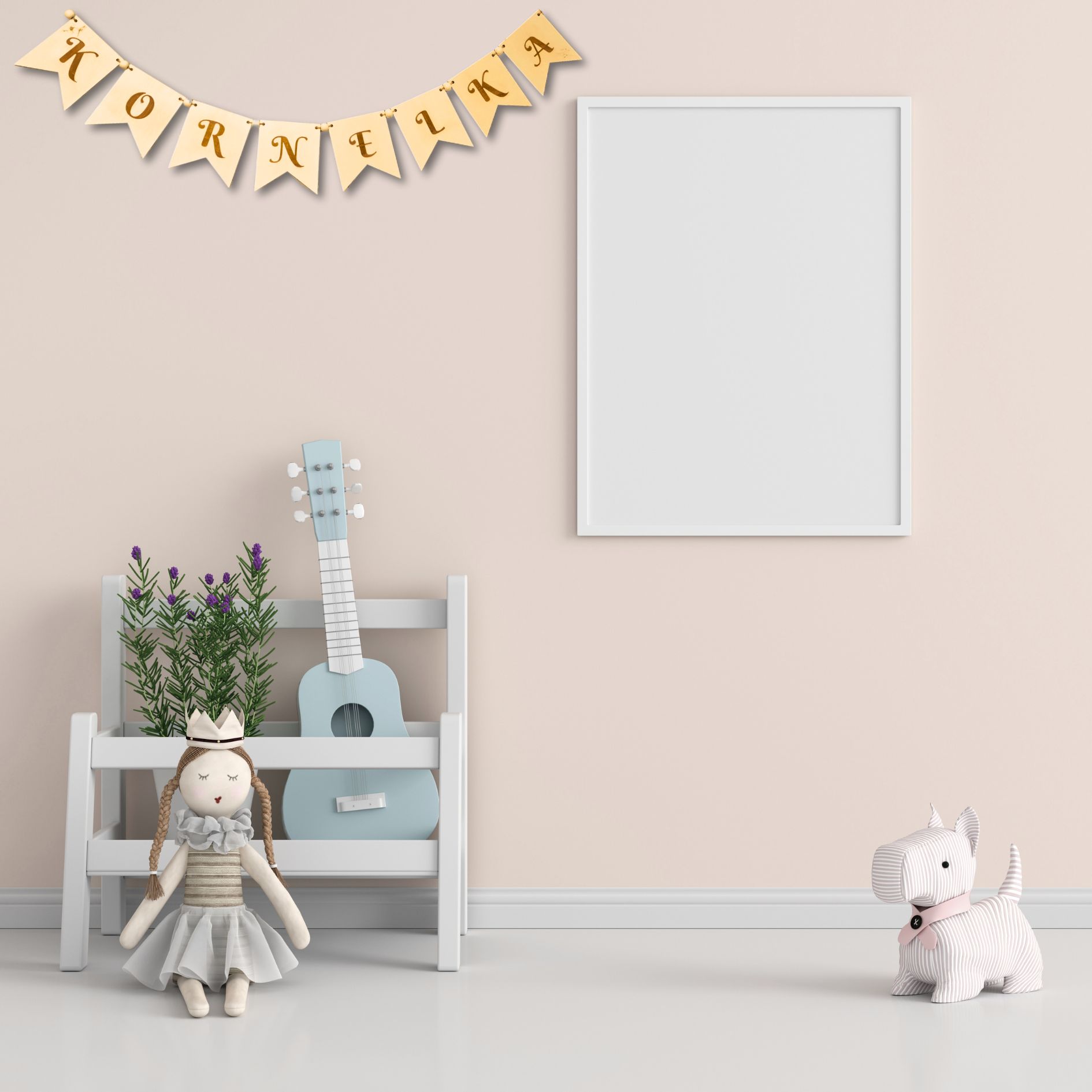 Baner Girlanda na przyjęcie oraz do pokoju dziecięcego - Imię chorągiewki - obrazek 4