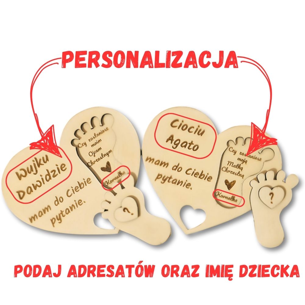 Prośba do Chrzestnych o bycie Chrzestnym - zaproszenie na Chrzest - obrazek 6