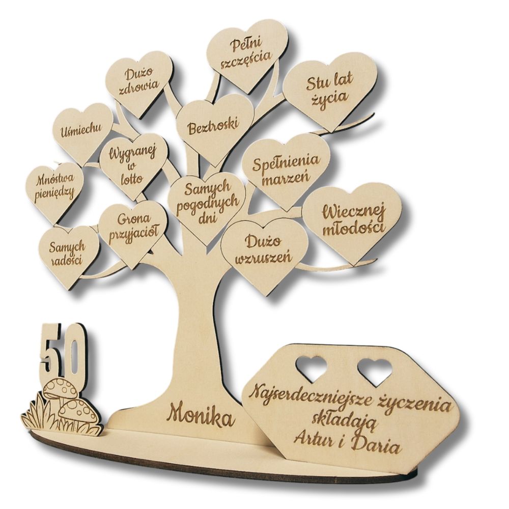 Drzewko z życzeniami - urodziny, rocznica - obrazek 2