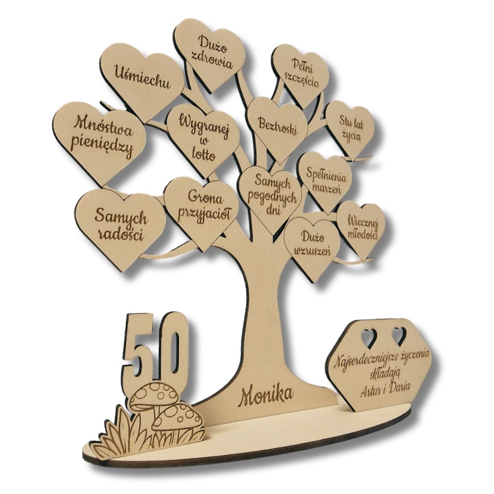 Drzewko z życzeniami - urodziny, rocznica - obrazek 3