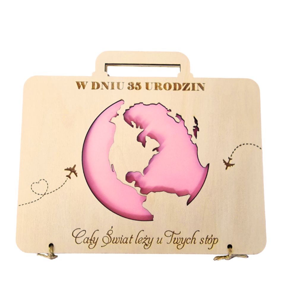 Urodzinowa kartka na pieniądze "walizka" z grawerem w2 - obrazek 4