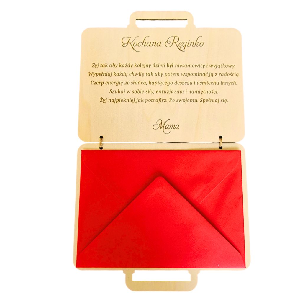 Urodzinowa kartka na pieniądze "walizka" z grawerem w2 - obrazek 9