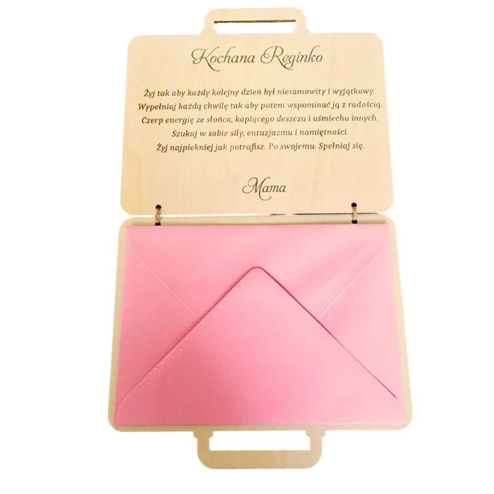 Urodzinowa kartka na pieniądze "walizka" z grawerem w2 - obrazek 8