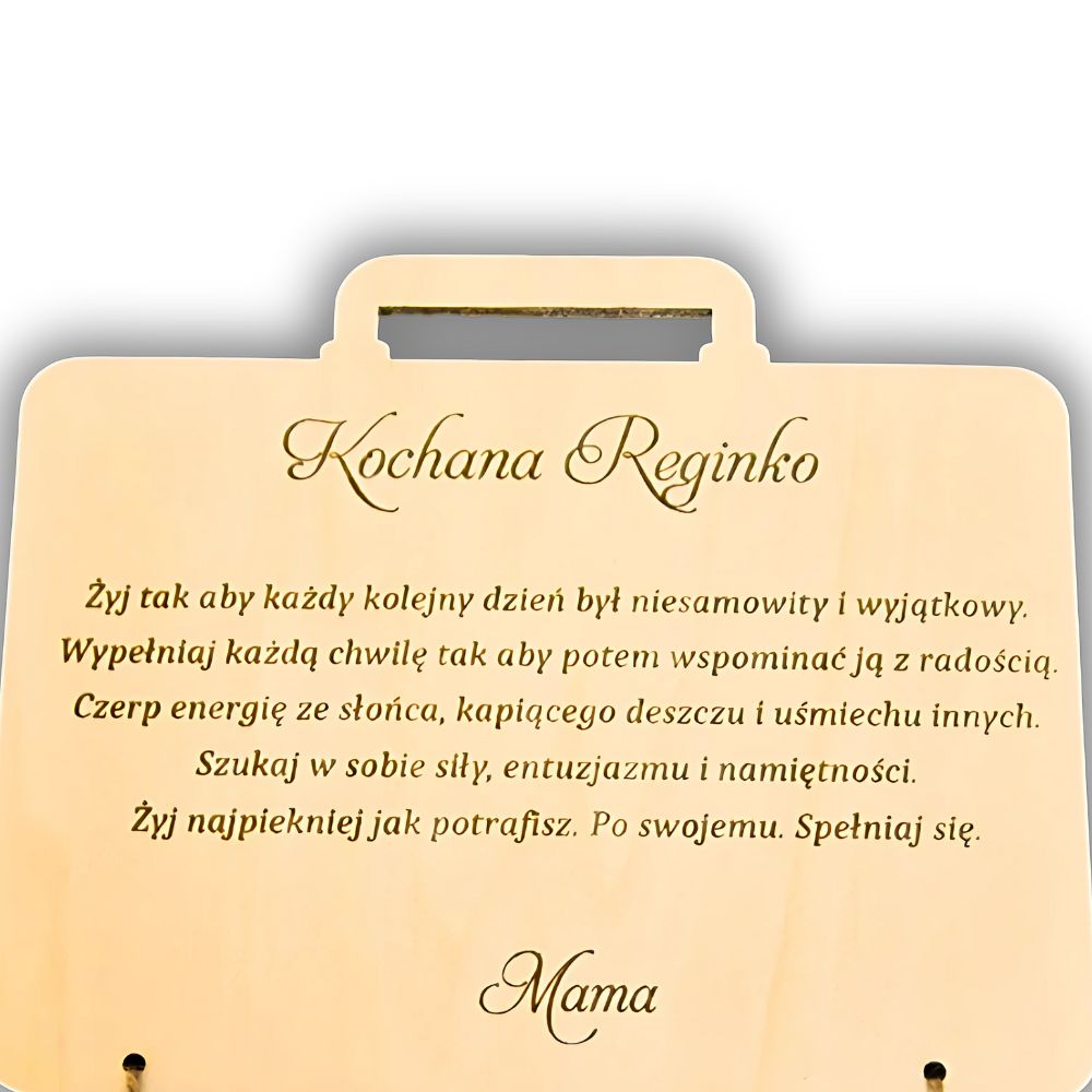 Urodzinowa kartka na pieniądze "walizka" z grawerem w2 - obrazek 11