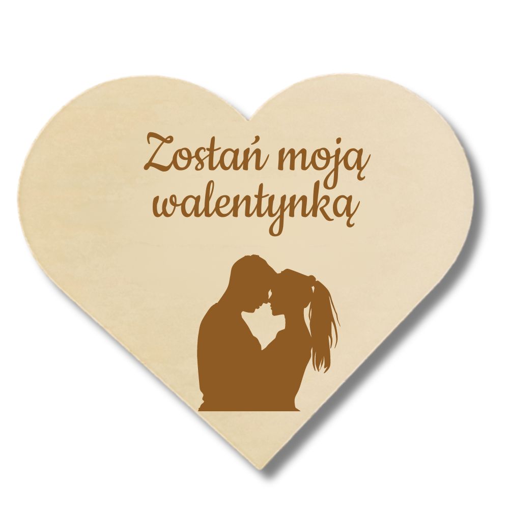 Drewniane serce 10cm z własnym tekstem i wybraną grafiką - obrazek 2