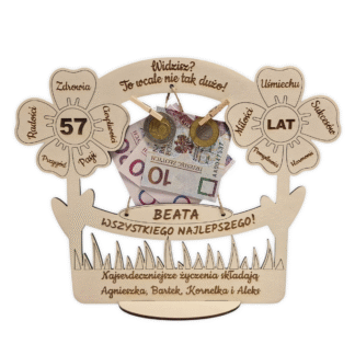Statuetka kwiaty - widzisz to wcale nie tak dużo. Personalizowany drewniany prezent na urodziny z grawerem
