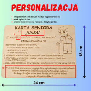 karta seniora - prezent na urodziny