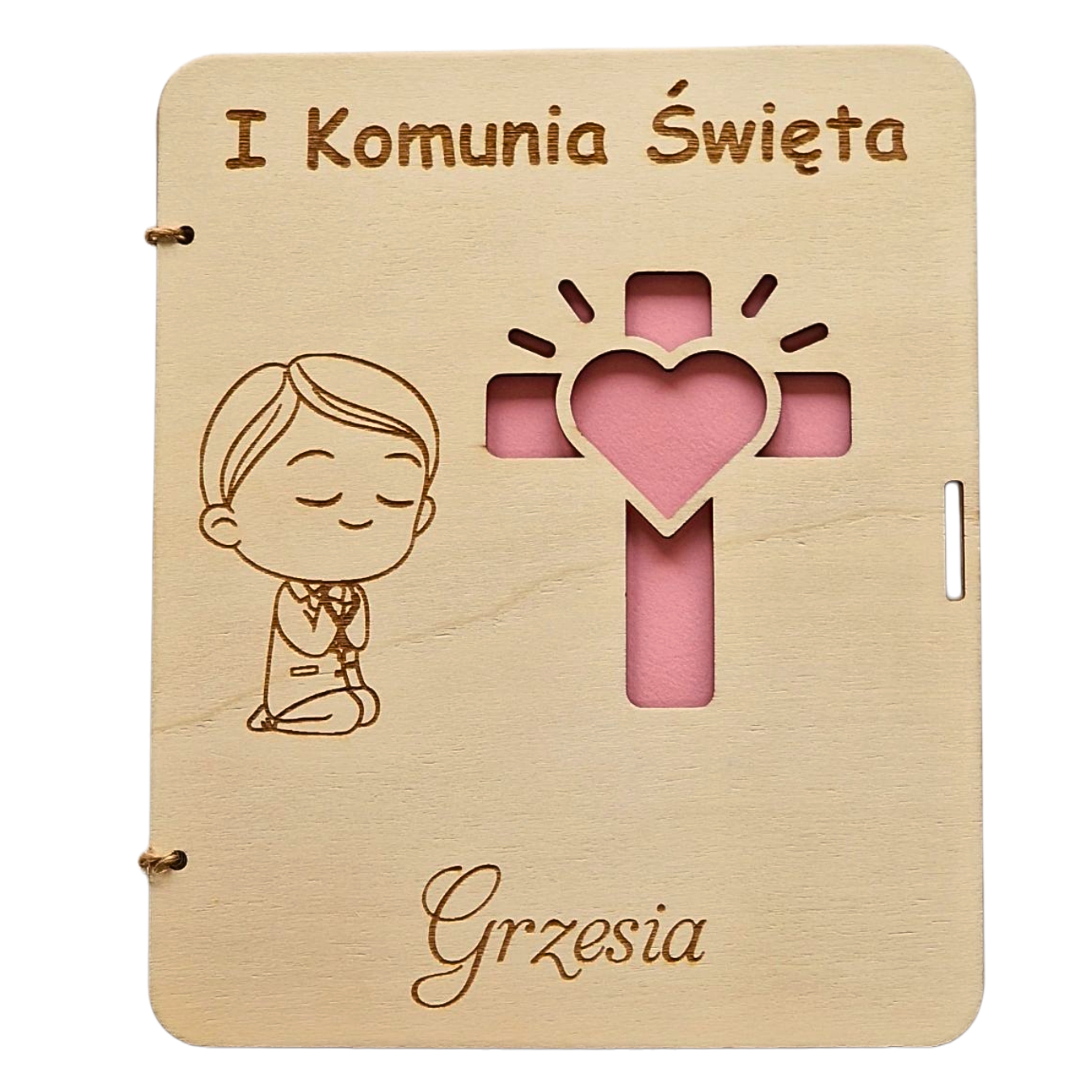 Pamiątka Pierwszej Komunii Świętej - kartka z życzeniami i kopertą
