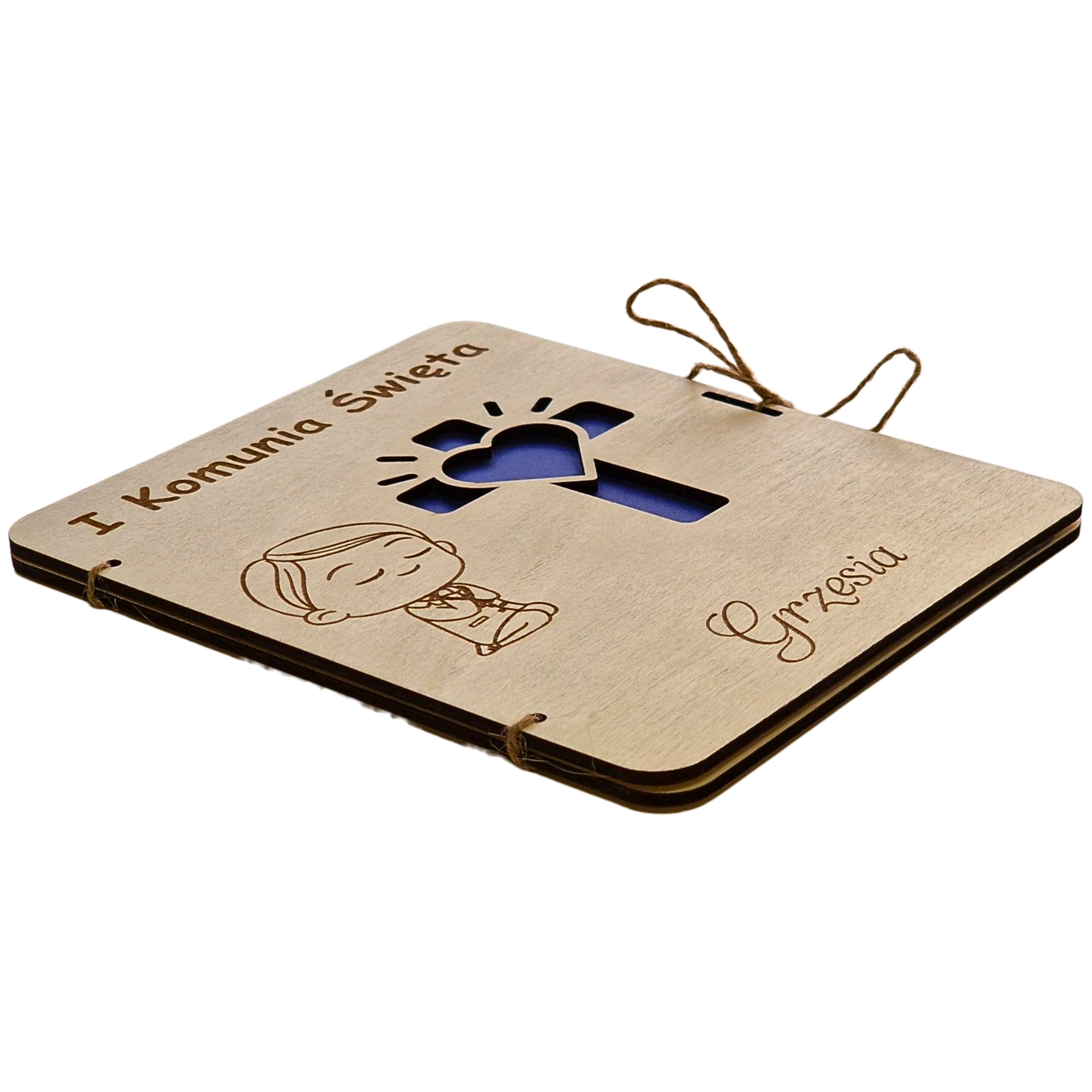 Pamiątka Pierwszej Komunii Świętej - kartka z życzeniami i kopertą