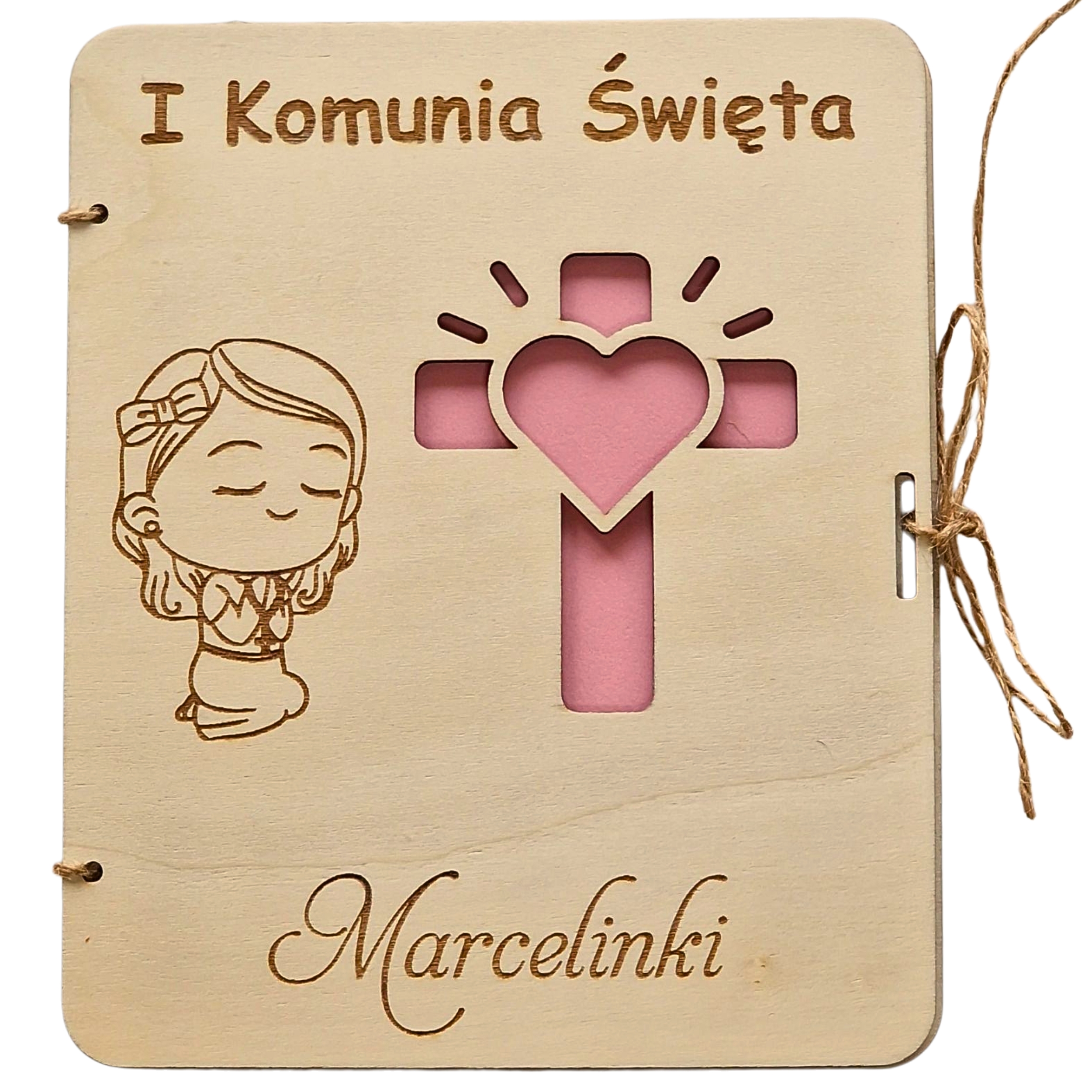 Pamiątka Pierwszej Komunii Świętej - kartka z życzeniami i kopertą