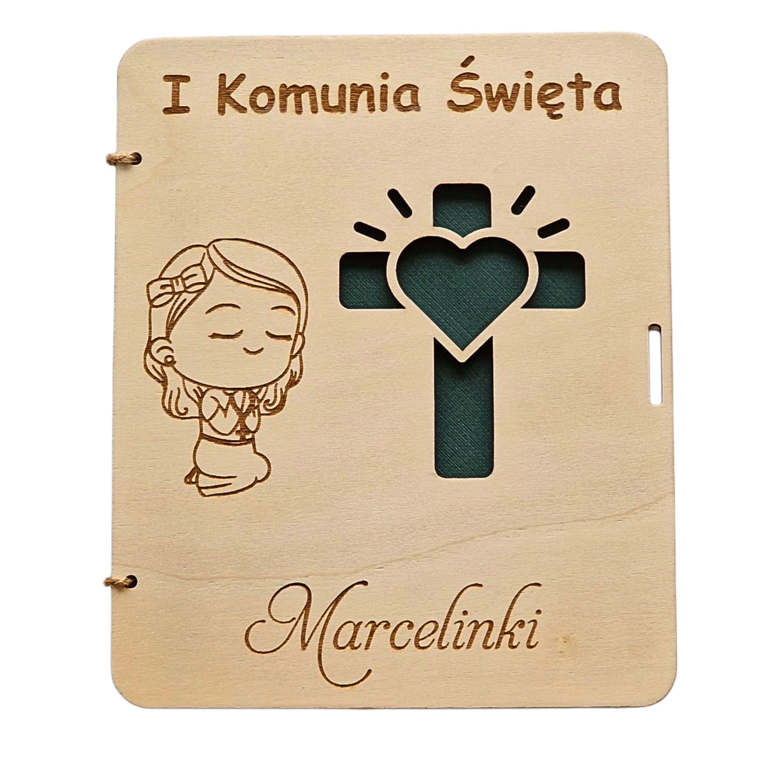 Pamiątka Pierwszej Komunii Świętej - kartka z życzeniami i kopertą