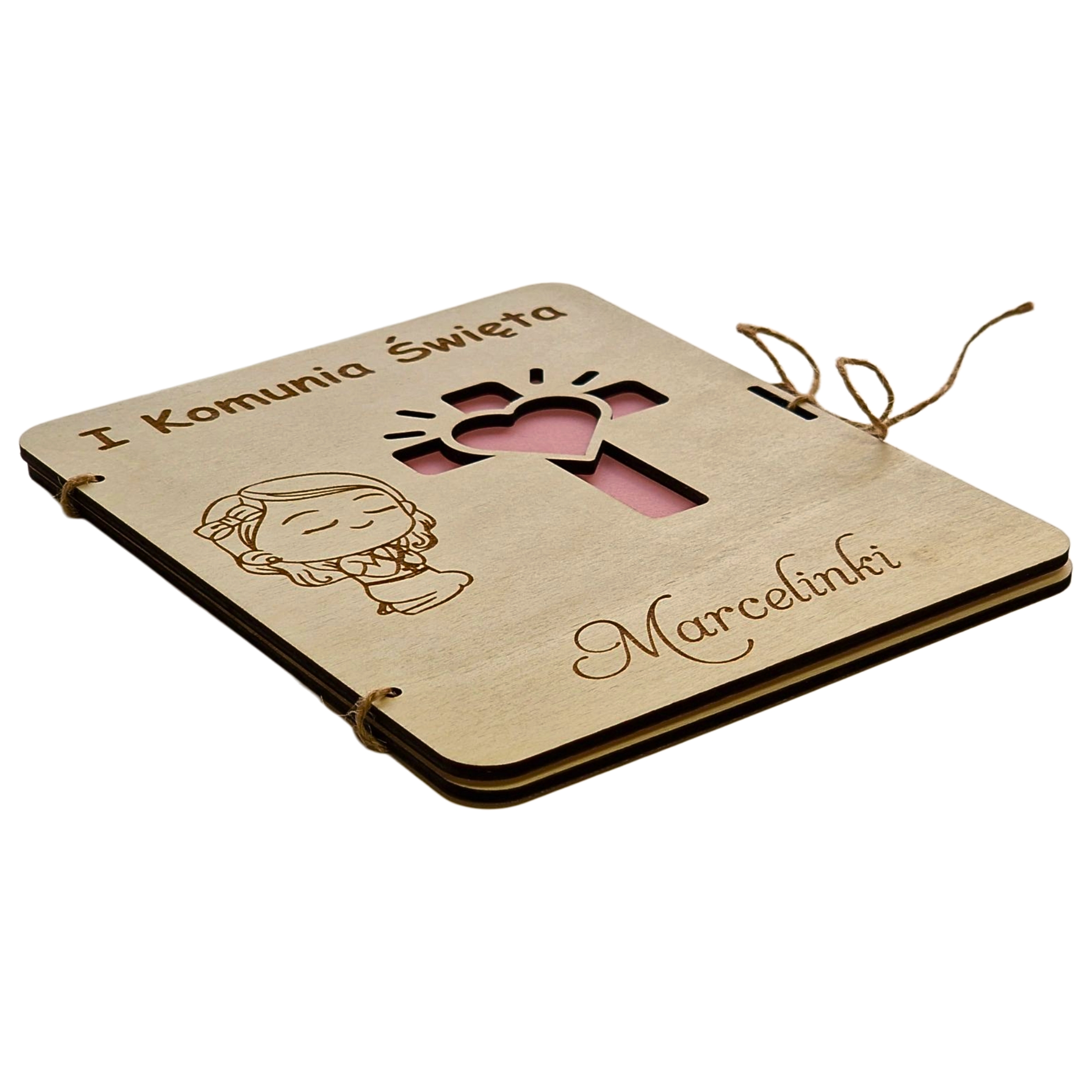 Pamiątka Pierwszej Komunii Świętej - kartka z życzeniami i kopertą