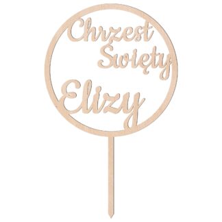 topper Chrzest Święty z personalizowanym imieniem