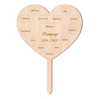 Topper serce z imionami