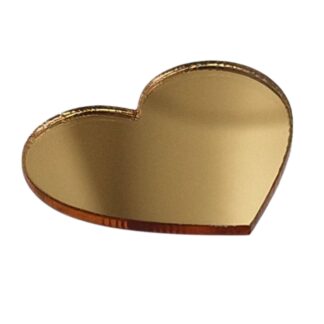 serduszko złote lustro połysk - szkło akrylowe 9plexi)