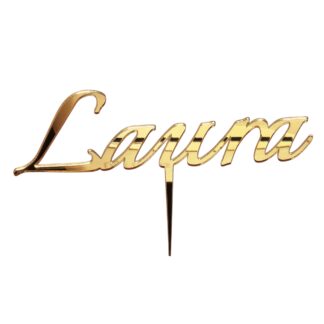 topper imię z plexi złote lustro