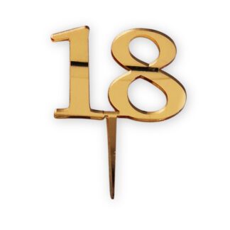 topper cyfra z plexi złote lustro