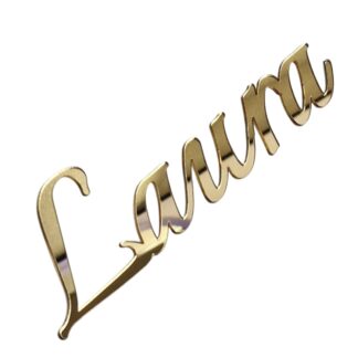 akrylowy dekor dowolne imię z plexi złote lustro