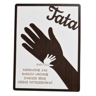 tabliczka dla taty na dzień ojca, urodziny, imieniny rączka dziecka